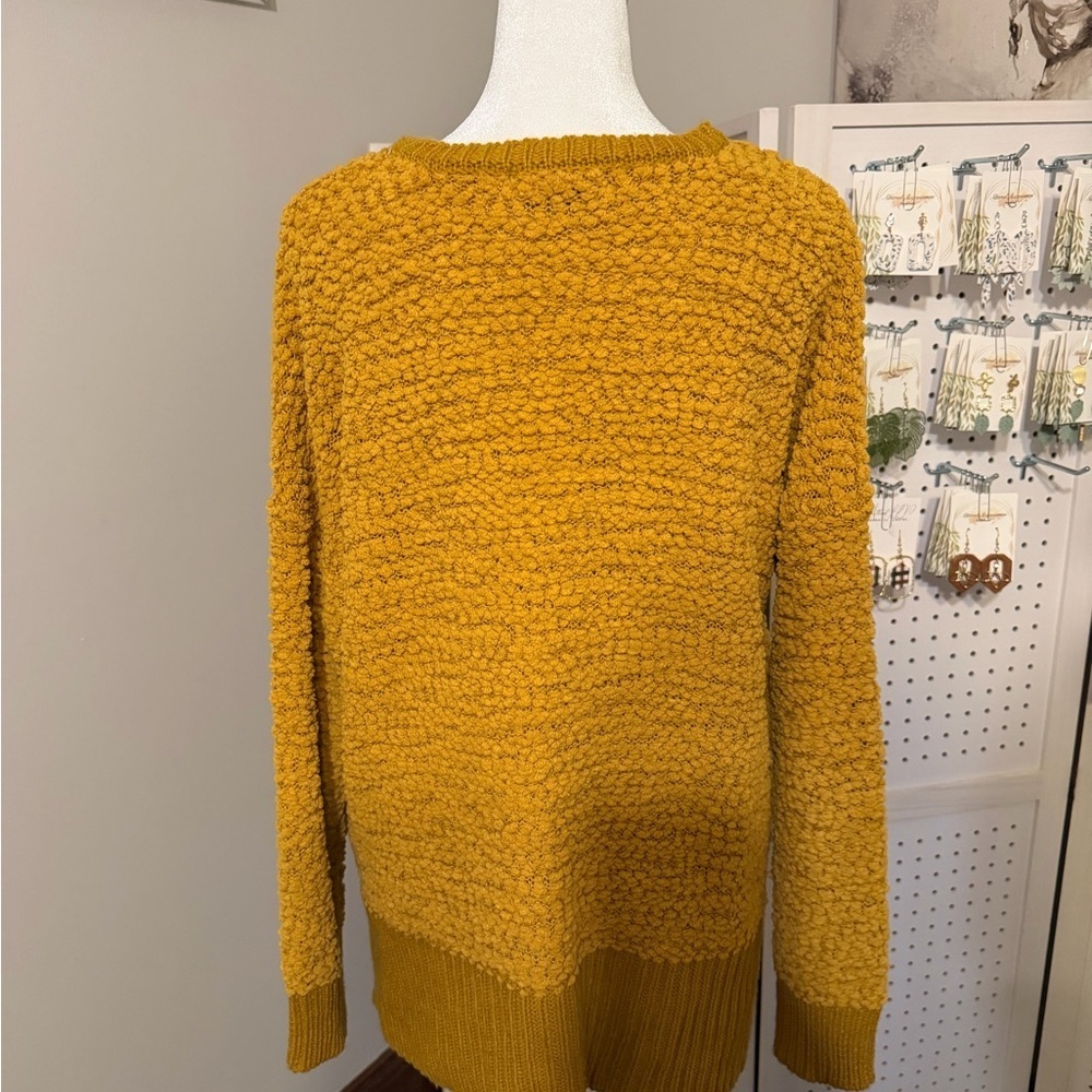 KEREN hart Textured Mustard Sweater - Picture 3 of 6